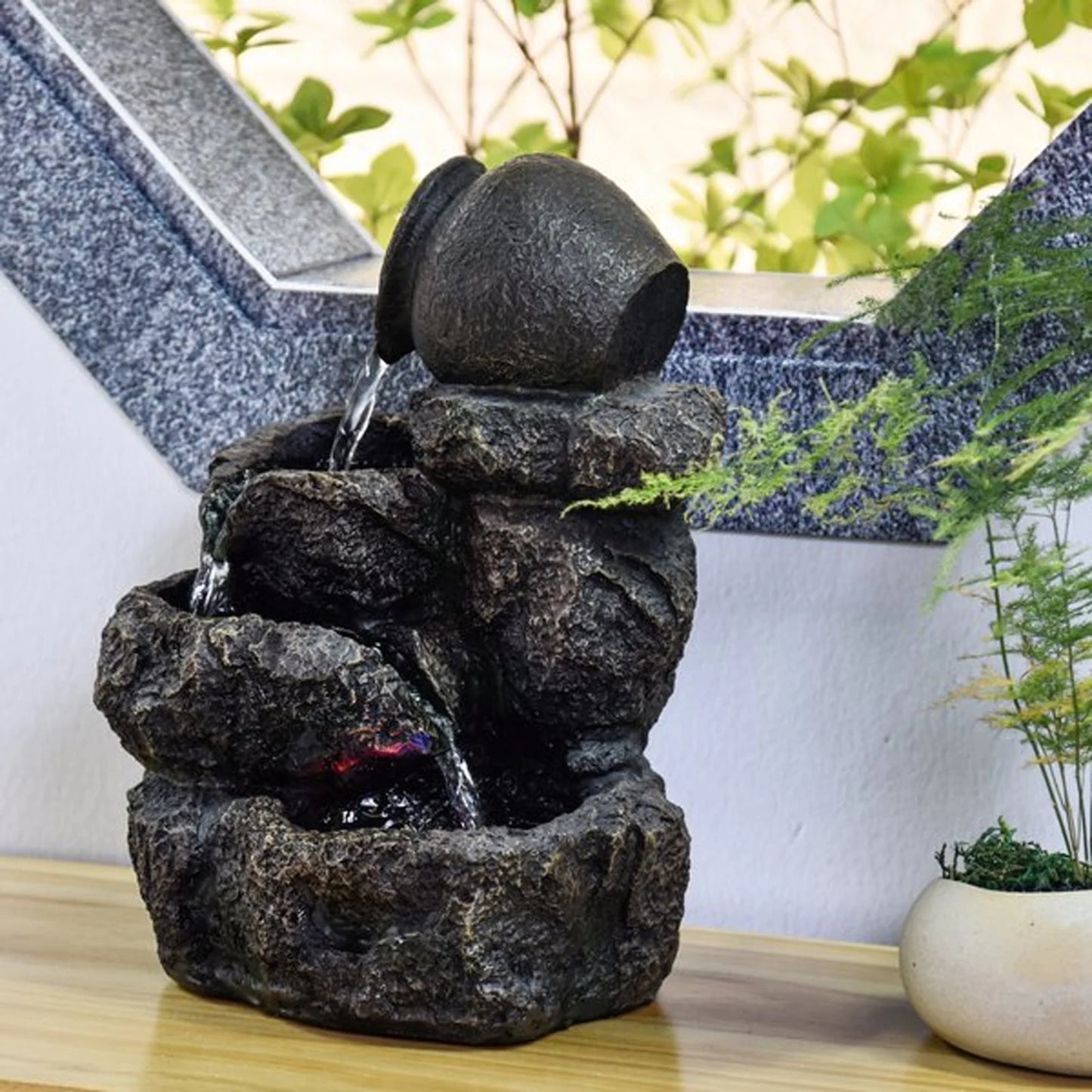 Kamerfontein Natuur Nivello | 31cm | Ledverlichting met kleurvariatie - Cozy Home Store