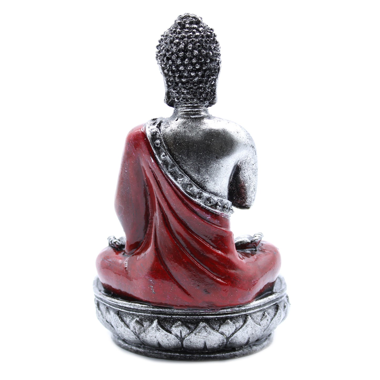 Meditatie Boeddha met kaarshouder - Rood - 17cm - Cozy Home Store