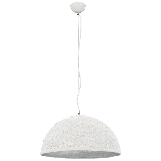 Hanglamp E27 Ø50 Cm Wit En Zilver