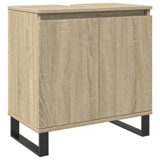 Badkamerkast 58X33X60 Cm Bewerkt Hout Sonoma Eikenkleurig