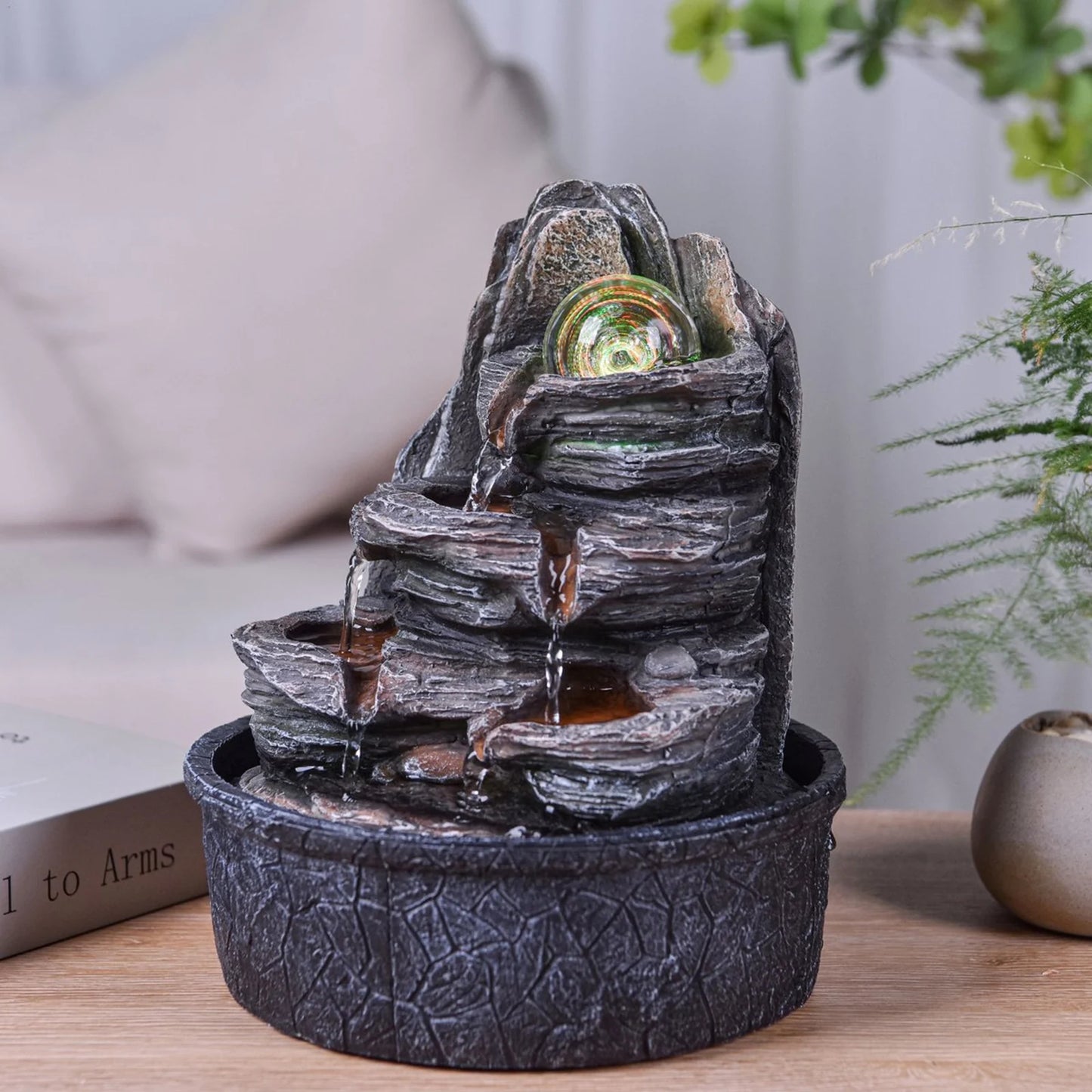 Binnenfontein met LED verlichting - LUBERON - 25 cm - Cozy Home Store