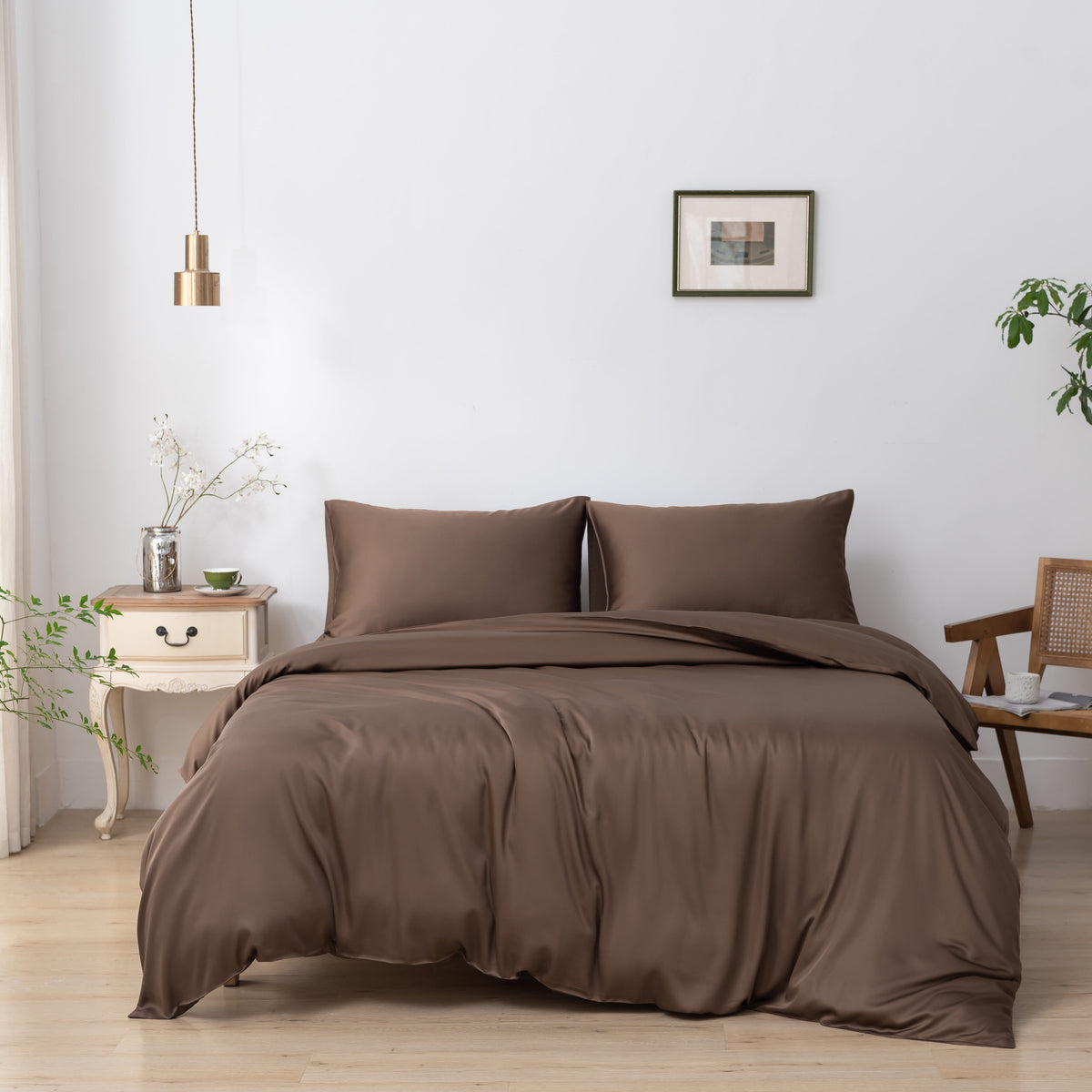 Beddengoedset 1-Persoons Xl - Coffee Brown