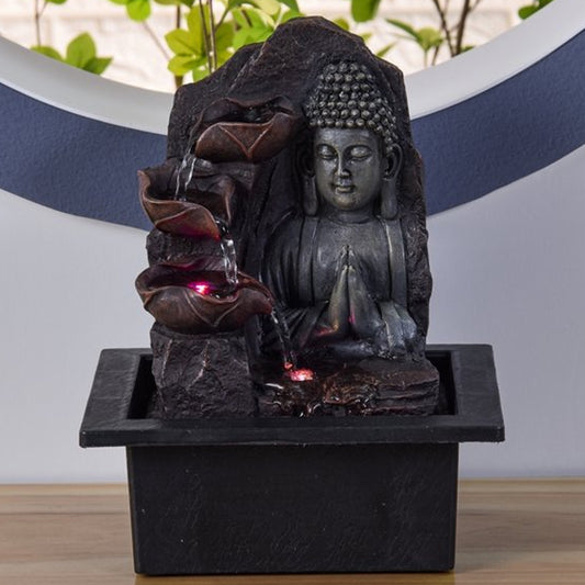 Binnenfontein met LED verlichting - SPIRITUALITEIT - 26 cm - Cozy Home Store 