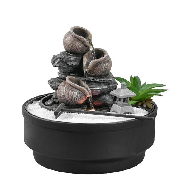 Kamerfontein Zen Garden | 21 cm | Kleurrijke LED-verlichting - Cozy Home Store 