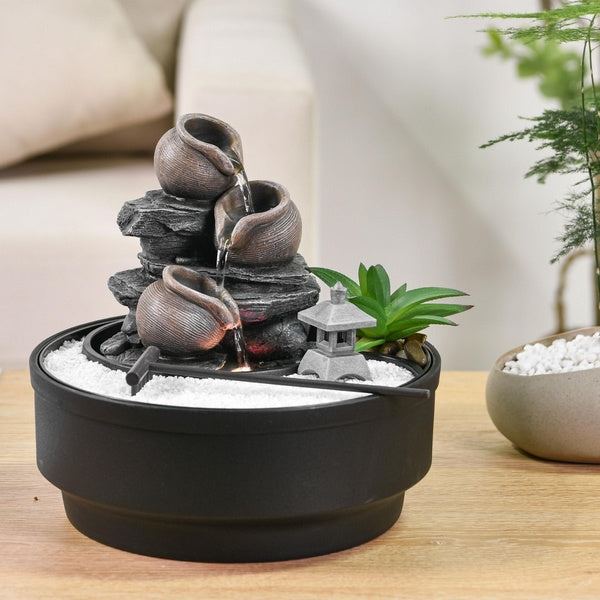 Kamerfontein Zen Garden | 21 cm | Kleurrijke LED-verlichting - Cozy Home Store 