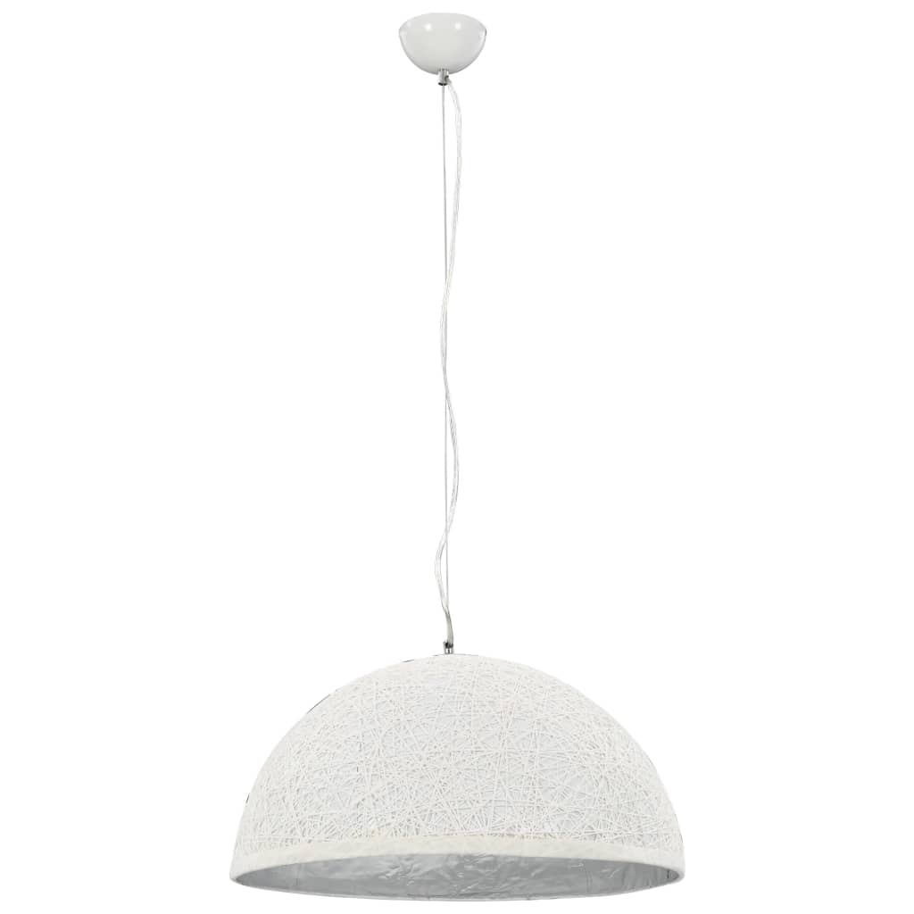 Hanglamp E27 Ø50 Cm Wit En Zilver