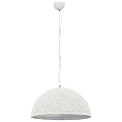 Hanglamp E27 Ø50 Cm Wit En Zilver