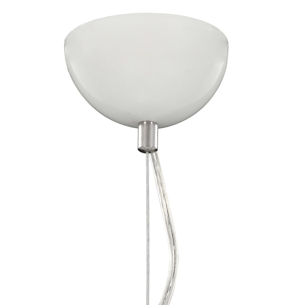 Hanglamp E27 Ø50 Cm Wit En Zilver