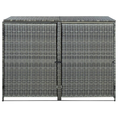 Containerberging Dubbel 148X77X111 Cm Poly Rattan Antraciet