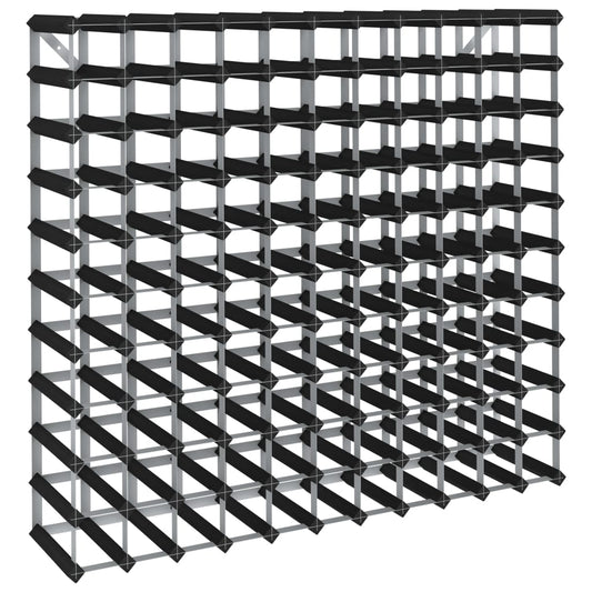Wijnrek Voor 120 Flessen Massief Grenenhout Zwart