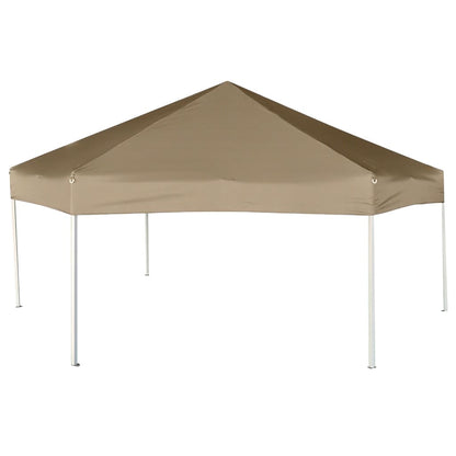 Partytent Met Wanden Zeshoekig 3,6X3,1 M Taupe 220 G/M²