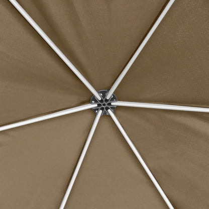 Partytent Met Wanden Zeshoekig 3,6X3,1 M Taupe 220 G/M²