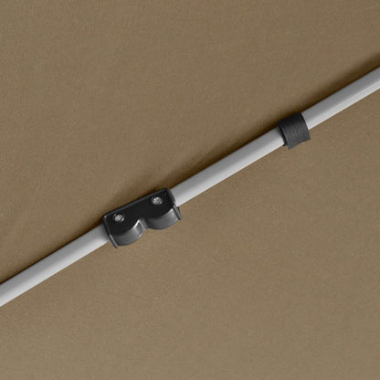 Partytent Met Wanden Zeshoekig 3,6X3,1 M Taupe 220 G/M²