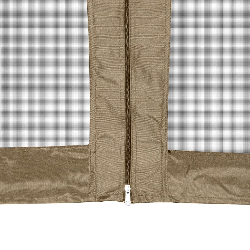 Partytent Met Wanden Zeshoekig 3,6X3,1 M Taupe 220 G/M²