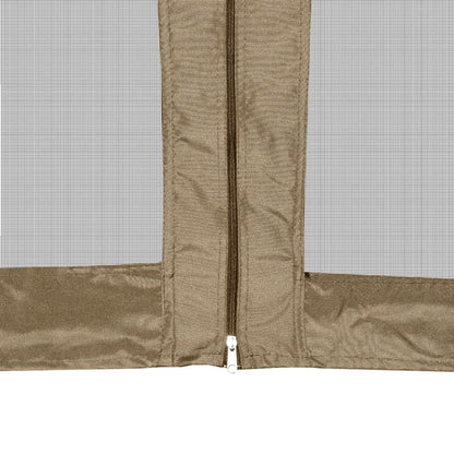 Partytent Met Wanden Zeshoekig 3,6X3,1 M Taupe 220 G/M²