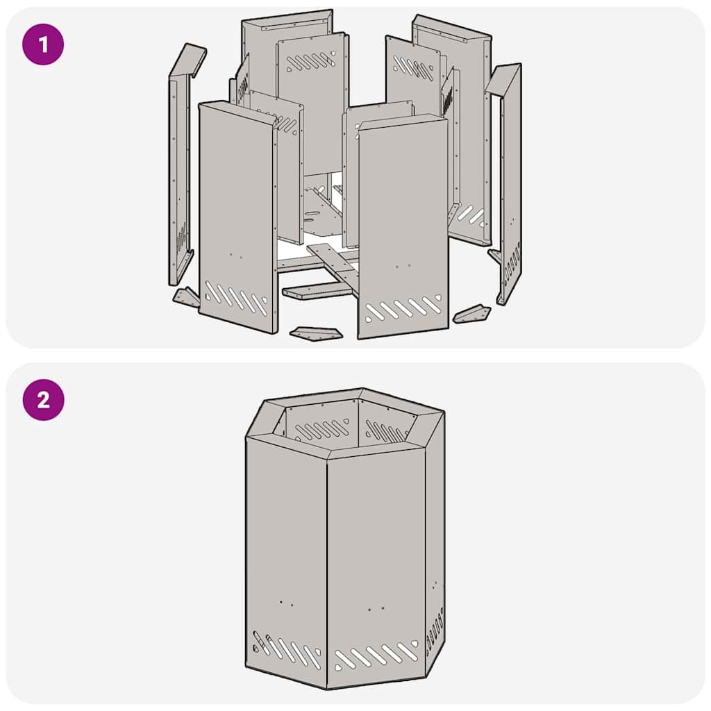 Vuurkorf Zwart Koudgewalst Staal