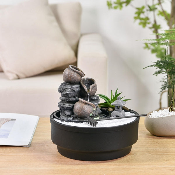 Kamerfontein Zen Garden | 21 cm | Kleurrijke LED-verlichting - Cozy Home Store 
