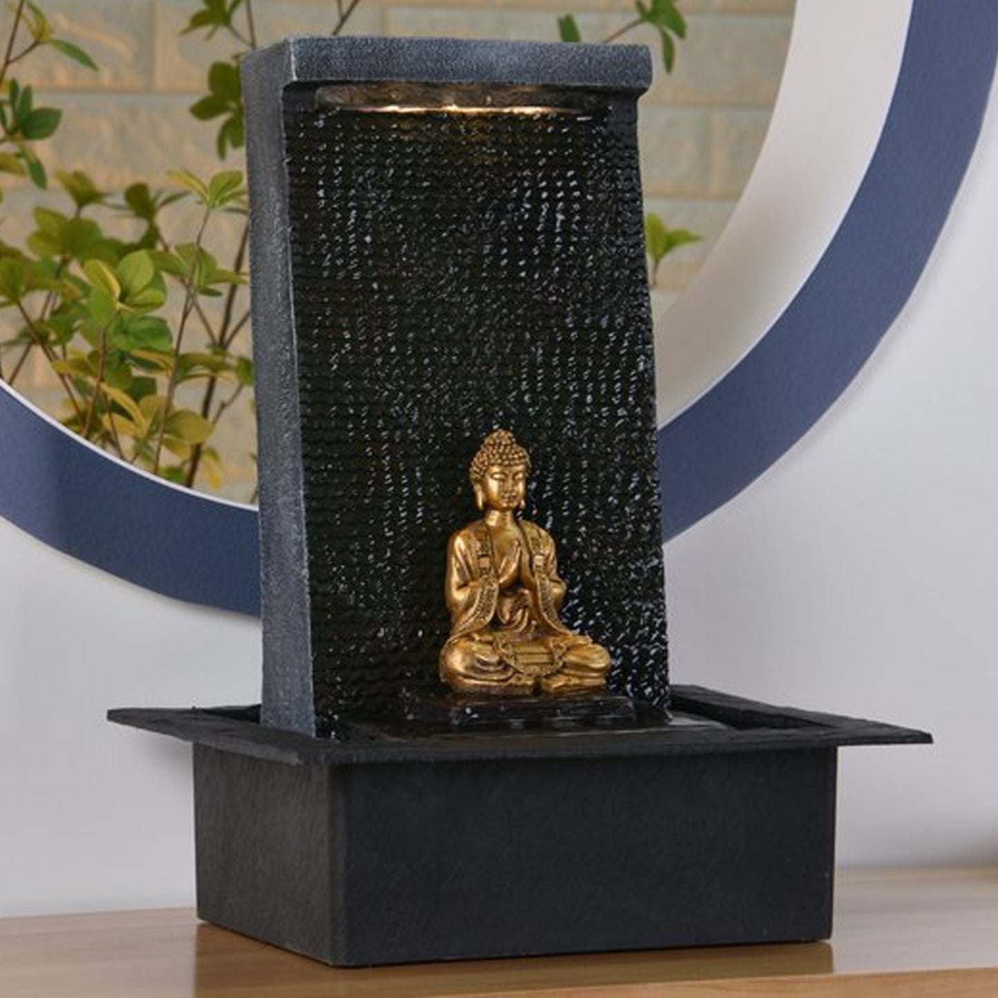 Watermuur Kamerfontein | 42 cm | warmwitte LED-verlichting - Cozy Home Store 