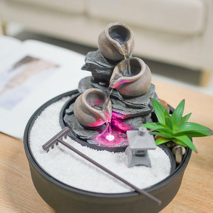 Kamerfontein Zen Garden | 21 cm | Kleurrijke LED-verlichting - Cozy Home Store 