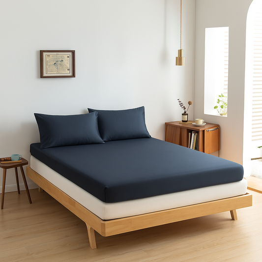 Topper Hoeslaken 160X220/210 - Space Blue - Premium