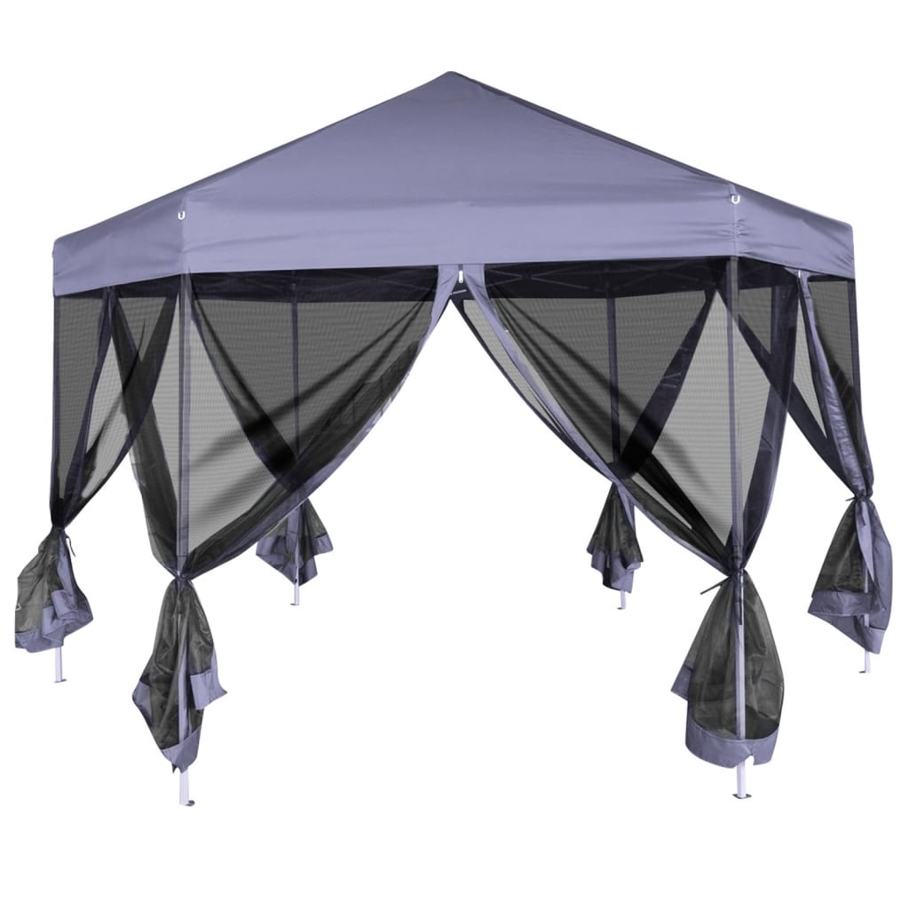 Partytent Met Wanden Zeshoekig 3,6X3,1 M - Cozy Home Store 
