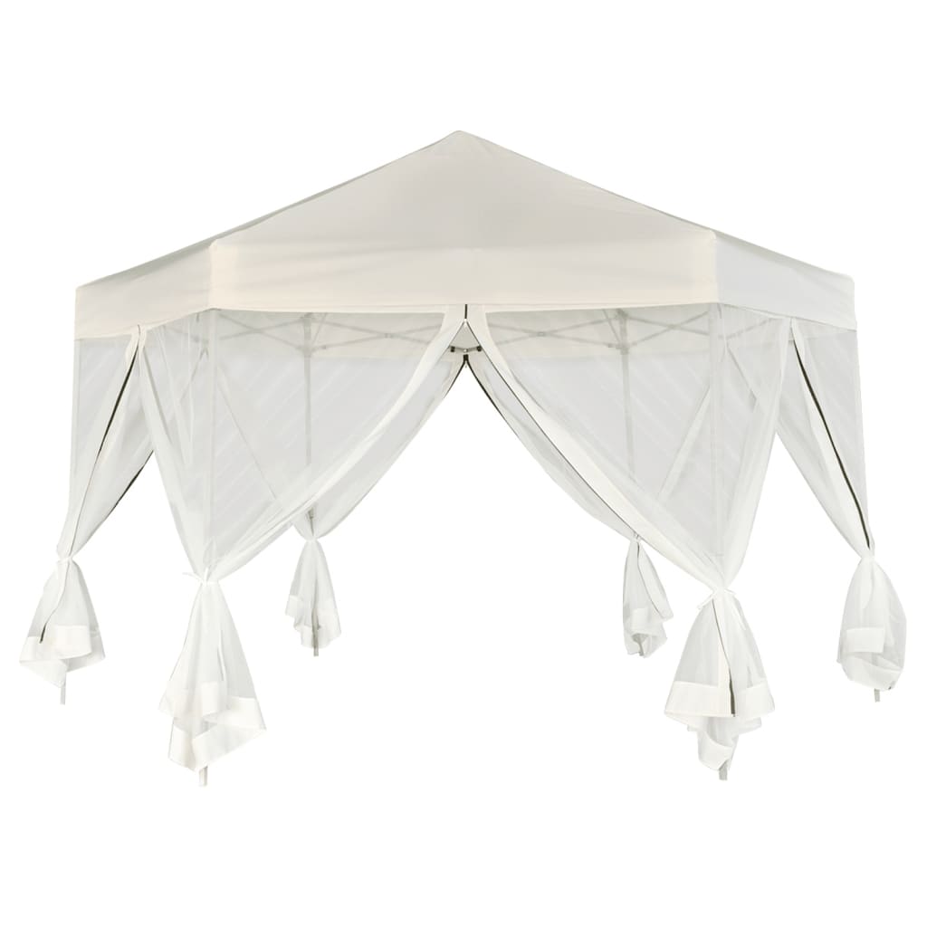 Partytent Met Wanden Zeshoekig 3,6X3,1 M - Cozy Home Store 